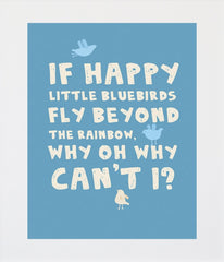 Happy Little Bluebirds Unframed