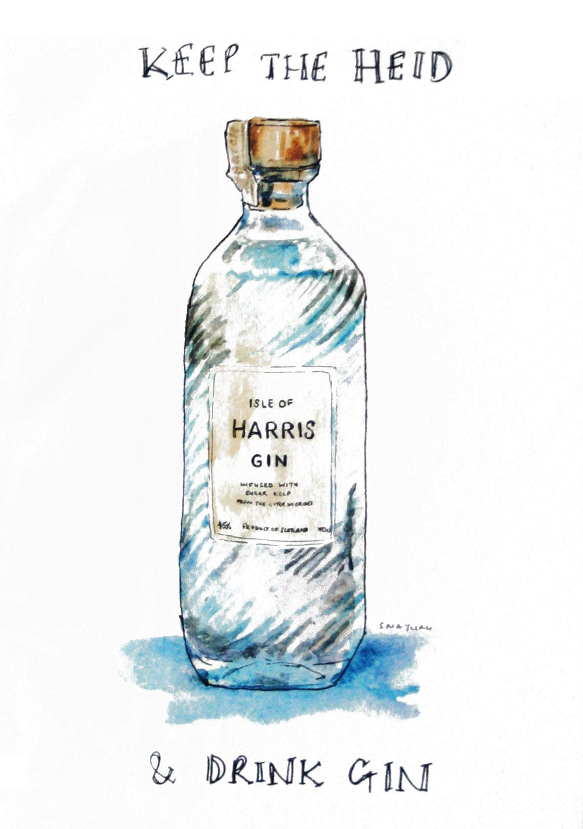 Drinks Gin - Harris Unframed