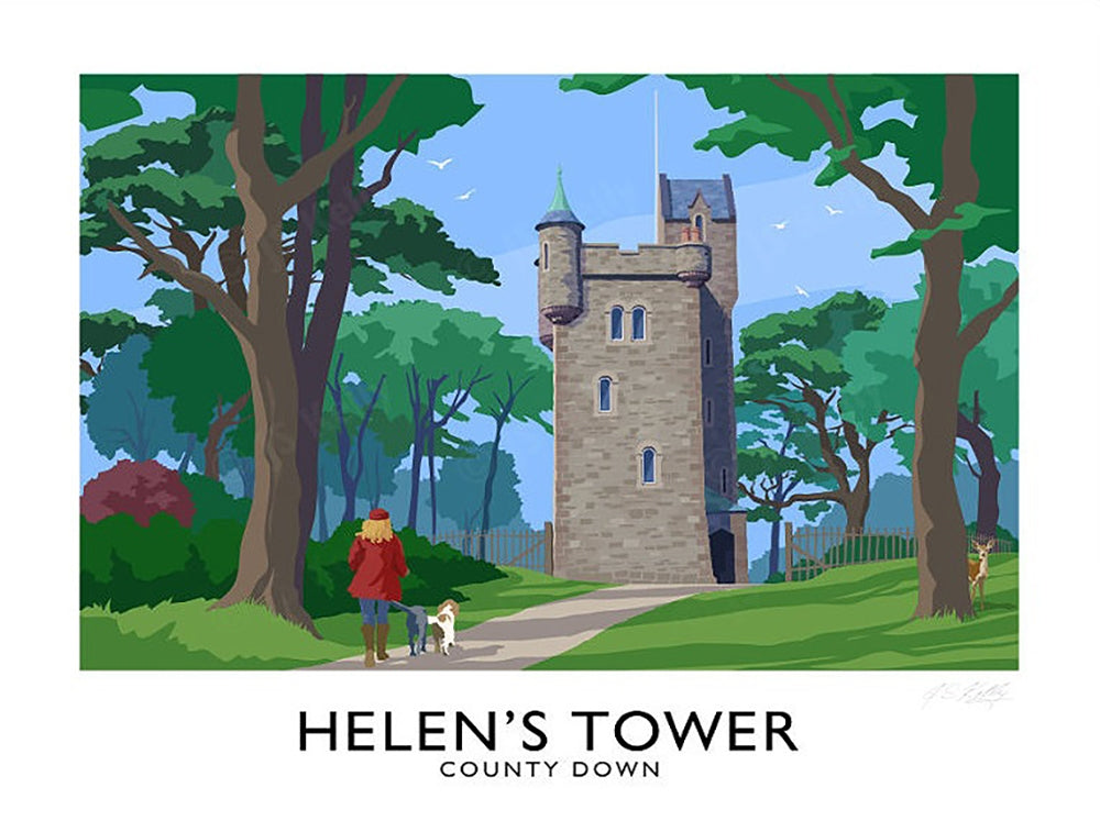 Co Down - Helen's Tower-40 x 30-Unframed