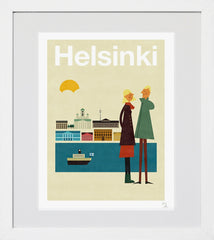 Cities - Helsinki-White Frame