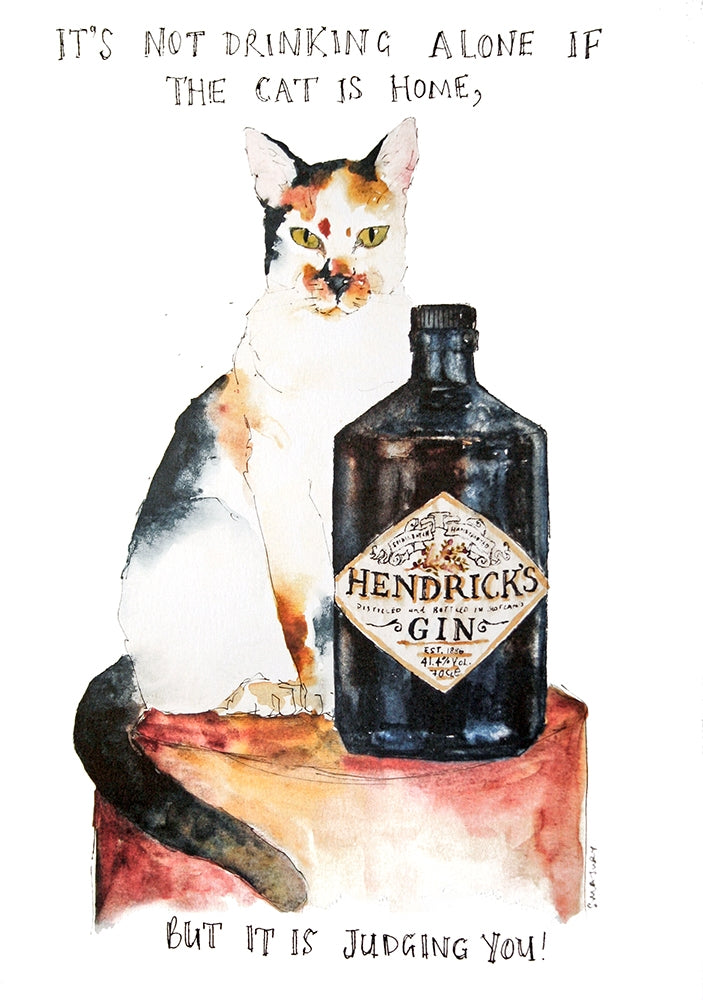 Gin - Hendricks Cat Unframed