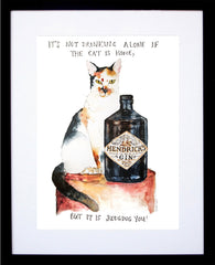 Gin - Hendricks Cat Black Frame