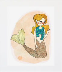 Hipster Mermaid Unframed