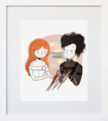 Hold Me (Edward Scissorhands) White Frame