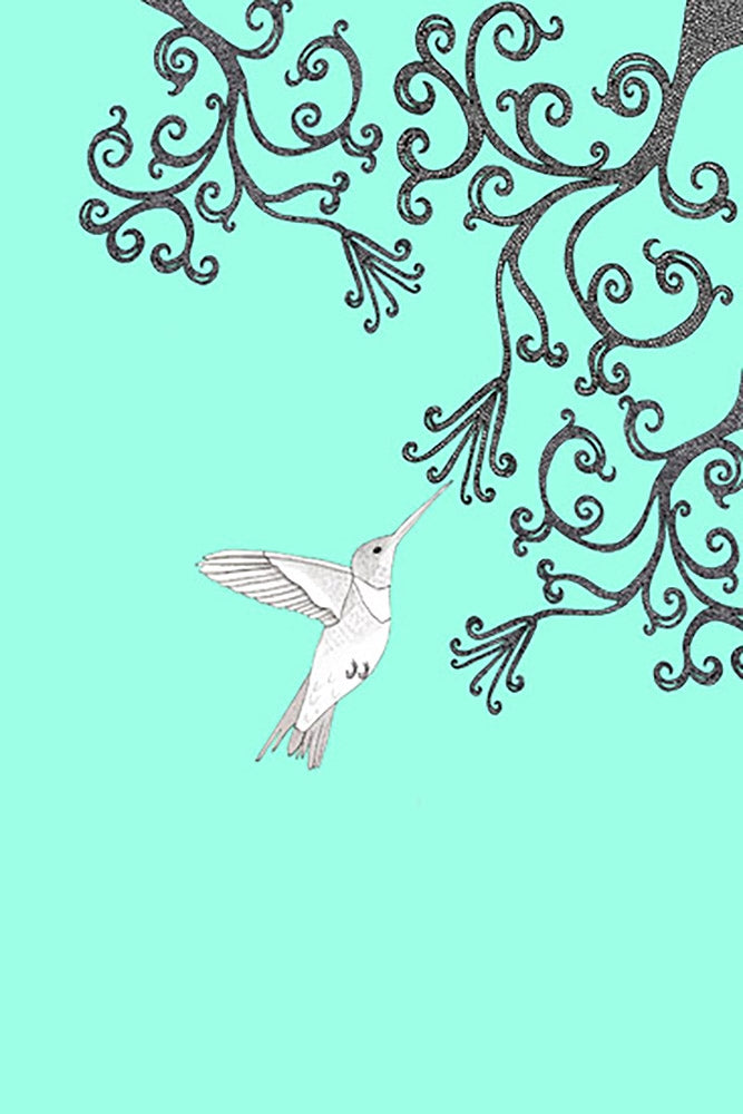 Hummingbird (Sky Blue) Unframed