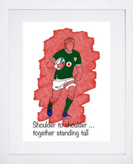 Ireland Rugby Player White Frame