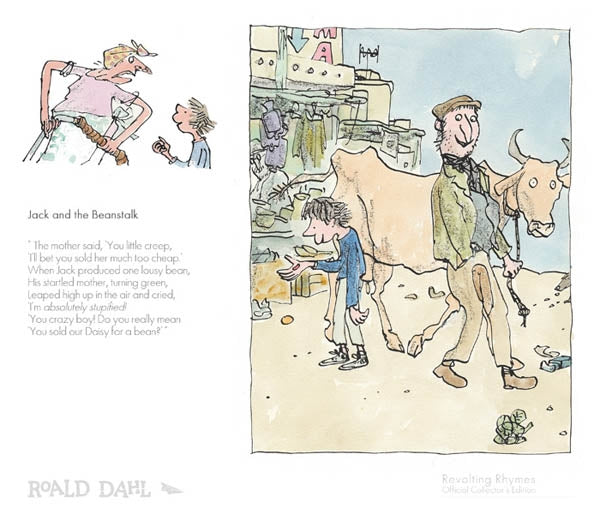 Revolting Rhymes Prints | Quentin Blake | Jack and Beanstalk – Yard Gallery