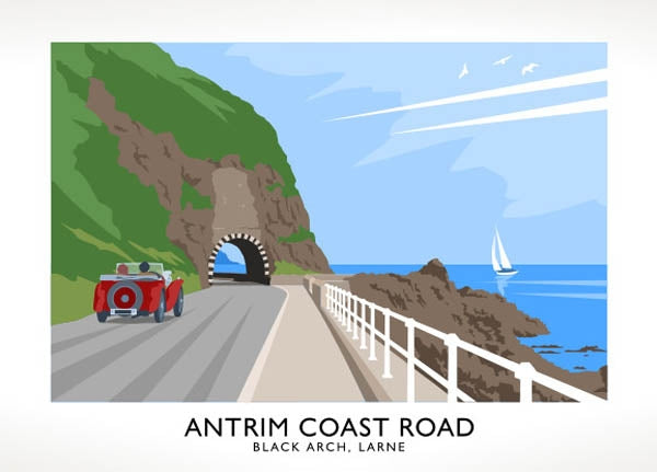 Co Antrim - Coast Road Black Arch Unframed 40x30