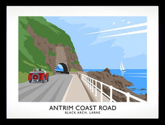 Co Antrim - Coast Road Black Arch Framed 40x30 No Mount