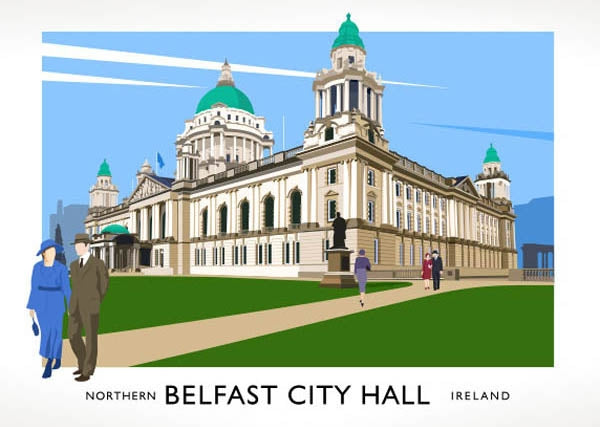 Belfast - City Hall Unframed 40x30