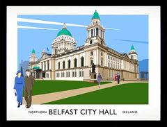 Belfast - City Hall Frame Black 40x30 nomount