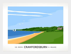 Co Down - Crawfordsburn Frame White 40x30  No Mount