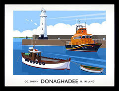 Co Down - Donaghadee Harbour Frame Black 40x30 No Mount