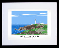 Co Donegal - Fanad Lighthouse Frame Black 40x30 With Mount