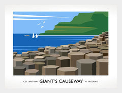 Co Antrim - Giant's Causeway Frame White 40x30 No Mount