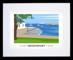 Co Down - Groomsport Frame Black 40x30 With Mount