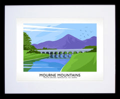 Co Down - Mourne Mountains Twelve Arches Frame Black 40x30 With Mount