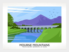 Co Down - Mourne Mountains Twelve Arches Frame White 40x30 No Mount