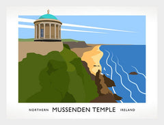 Co Derry - Mussenden Temple  Frame White 40x30 No Mount