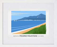 Co Down - Newcastle and Mournes Frame White 40x30 With Mount