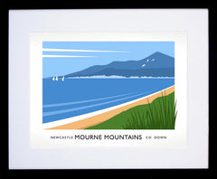 Co Down - Newcastle and Mournes Frame Black 40x30 With Mount