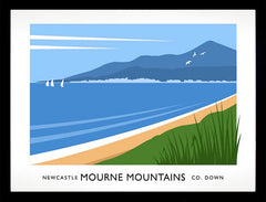 Co Down - Newcastle and Mournes Frame Black 40x30 No Mount