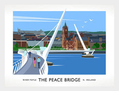 Co Derry - The Peace Bridge  Frame White 40x30 No Mount