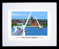 Co Derry - The Peace Bridge Frame Black 40x30 With Mount