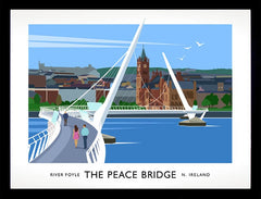 Co Derry - The Peace Bridge  Frame Black 40x30 No Mount