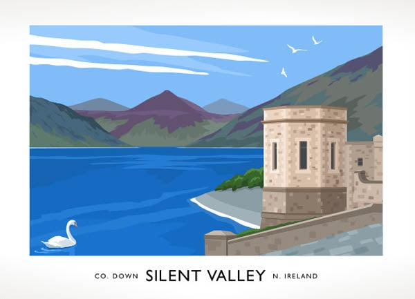 Co Down - Mourne Mountains Silent Valley Unframed 40x30