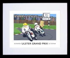 Sport - Ulster Grand Prix Dundrod Frame Black 40x30  With Mount