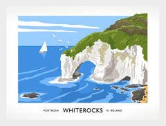 Co Antrim - Whiterocks Portrush  Frame White 40x30 No Mount