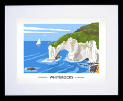 Co Antrim - Whiterocks Portrush Frame Black 40x30 With Mount