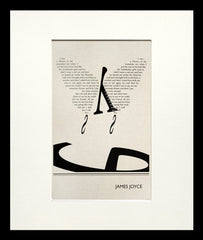 Postcard - James Joyce - Small Flat Black Frame