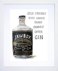 Drinks Gin - Jawbox White Frame