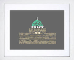 Print - City Hall Belfast White Frame