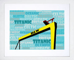 Print - Harland And Wolff Cranes White Frame