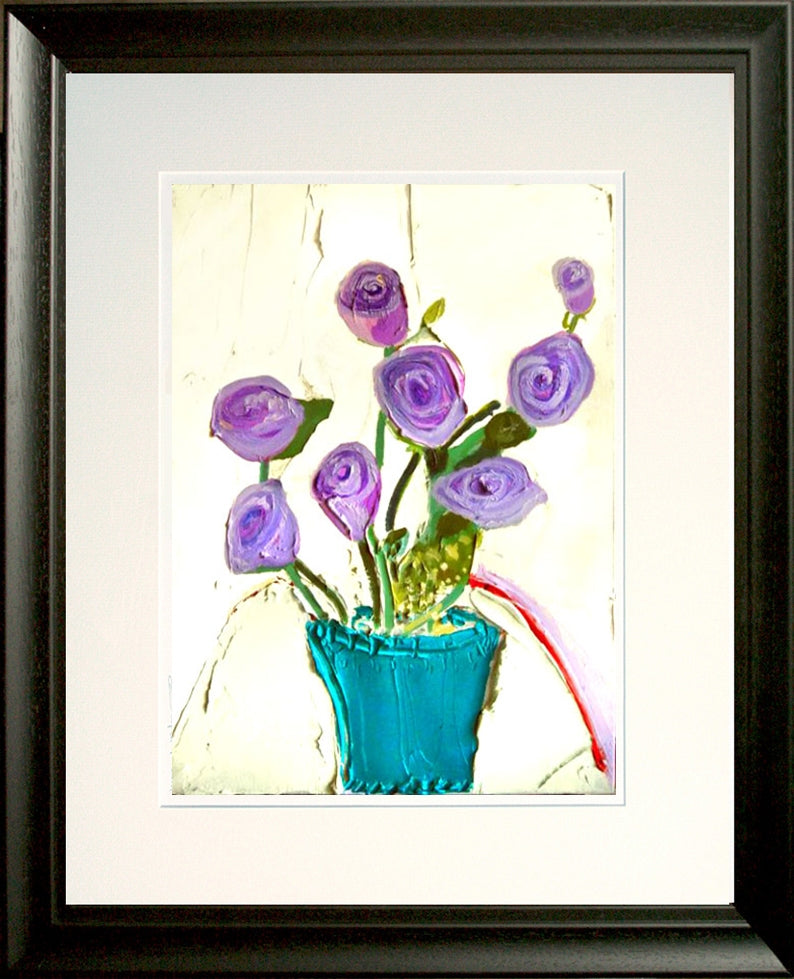 Parma Violet Roses Framed