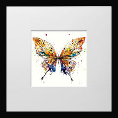 Print Open Edition Animals - Kaleidoscope -12 x 12-Small Flat Black Frame