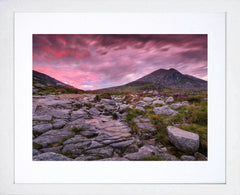 Co Down - Lamagan Sunset Mournes Frame White