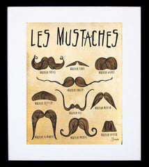 Le Mustaches Framed