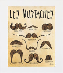 Le Mustaches Unframed