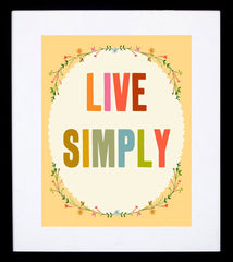 Live Simply Framed