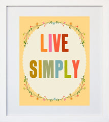 Live Simply White Frame