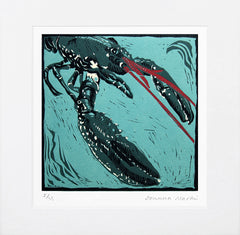 Lino Print - Lobster Unframed