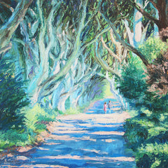 Print - Lovers Walk The Dark Hedges