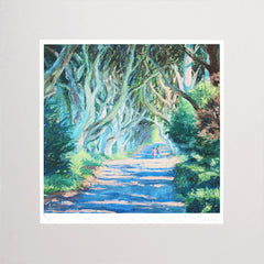 Print - Lovers Walk The Dark Hedges