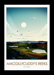 Co Kerry - MacGillycuddy's Reeks -One Size Only - See "Additional Information" Below-Flat Black Frame