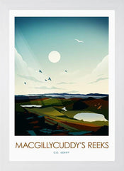 Co Kerry - MacGillycuddy's Reeks -One Size Only - See "Additional Information" Below-Flat White Frame