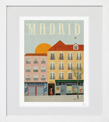 Cities - Madrid White Frame